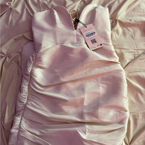 Oh Polly Blush Strapless Dress